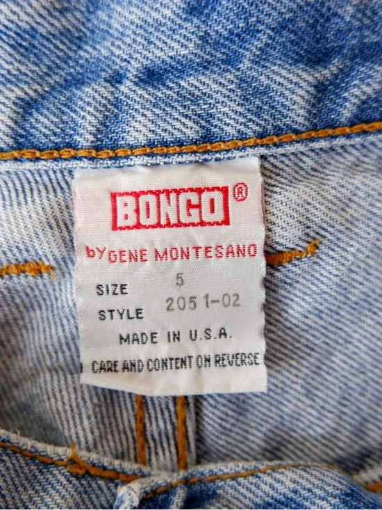 Vintage 90's Bongo by Gene Montesano Light Wash Button Fly Shorts | 5 - Picture 4 of 6